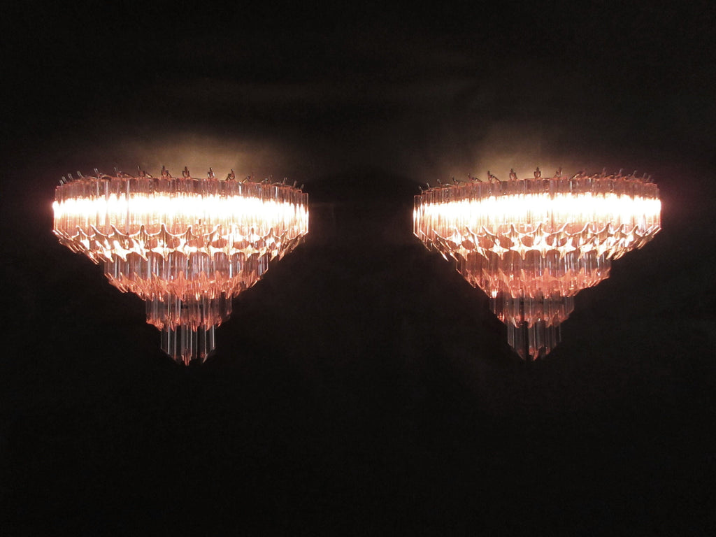Murano Wall Lamp | 63 Pink Prism Glass | Set of 2