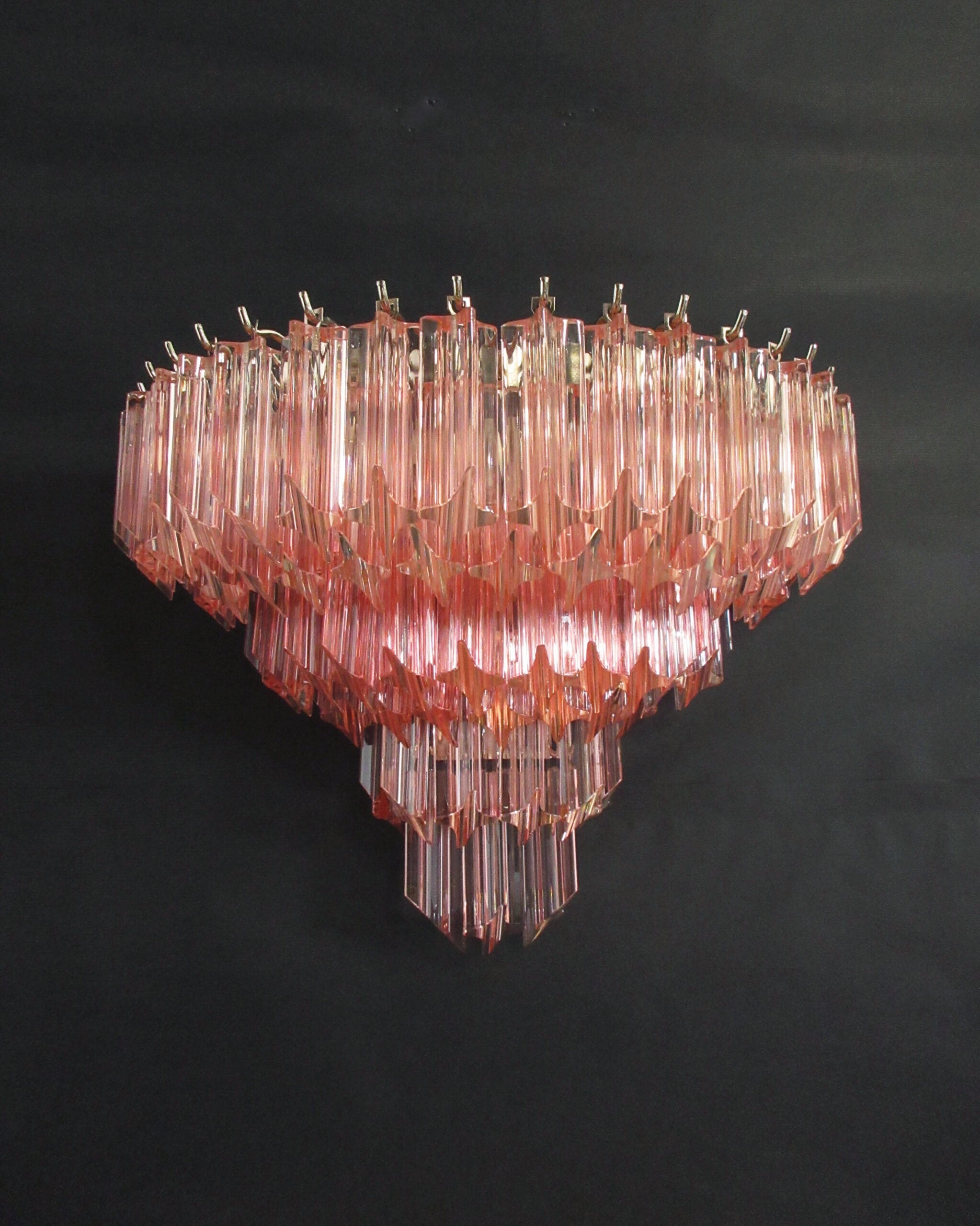 Murano Wall Lamp | 63 Pink Prism Glass | Set of 2