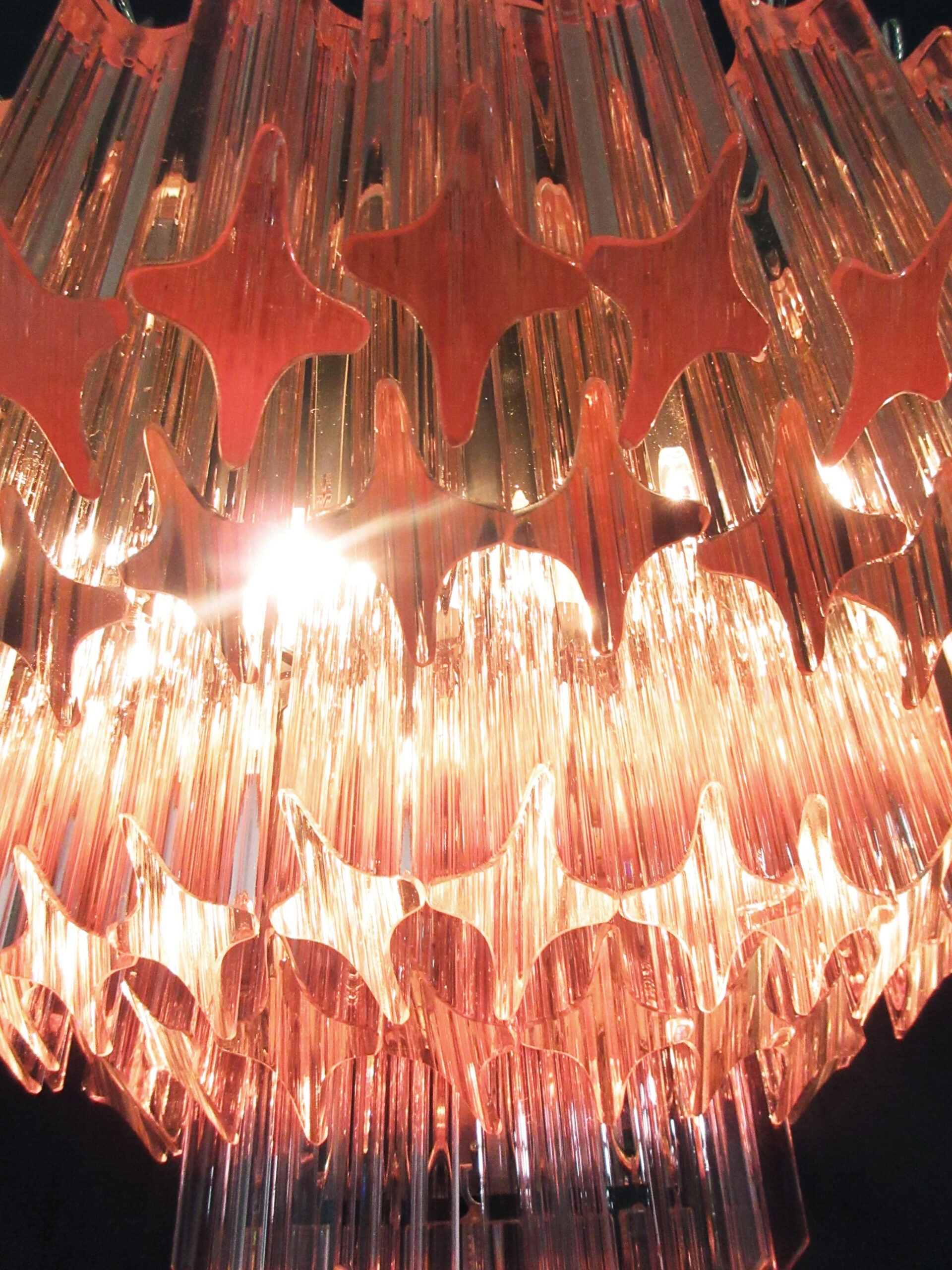 Murano Wall Lamp | 63 Pink Prism Glass | Set of 2