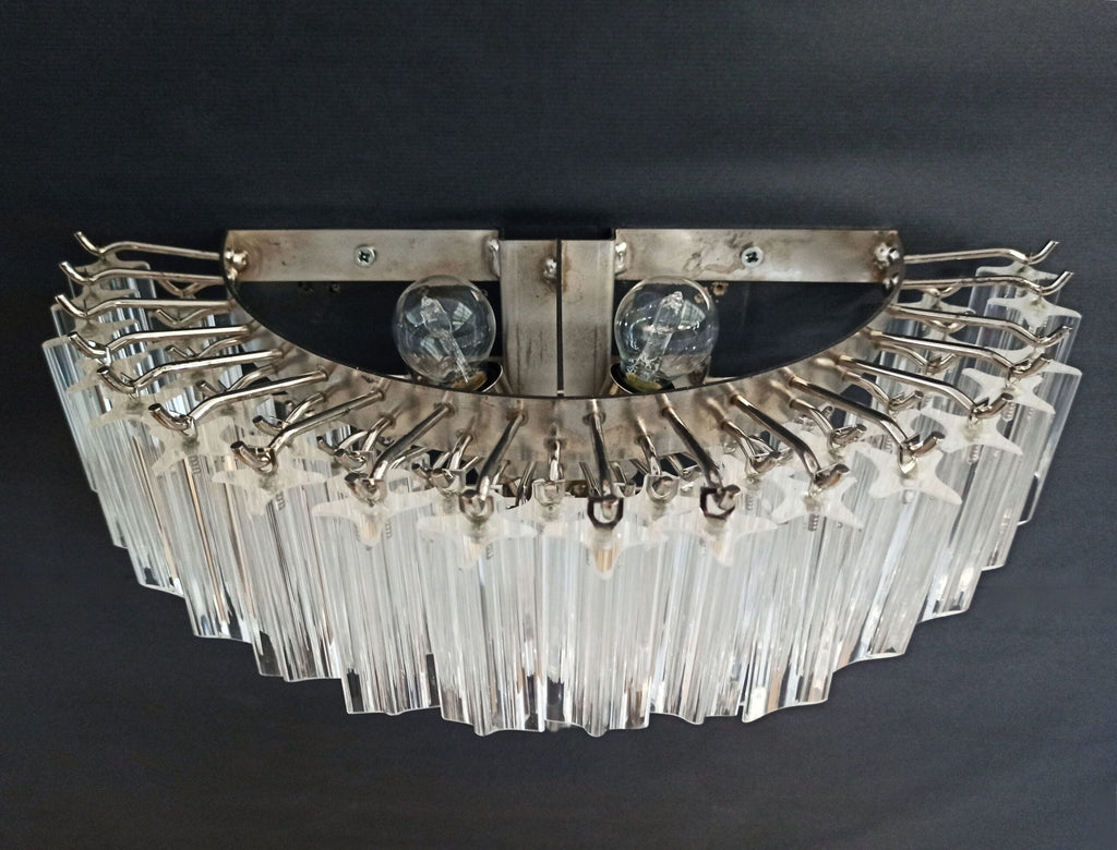 Murano Wall Lamp | 63 Clear Prism Glass | Set of 2