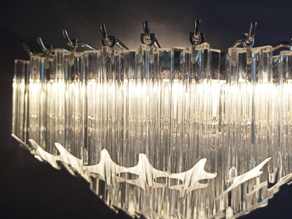 Murano Wall Lamp | 63 Clear Prism Glass | Set of 2