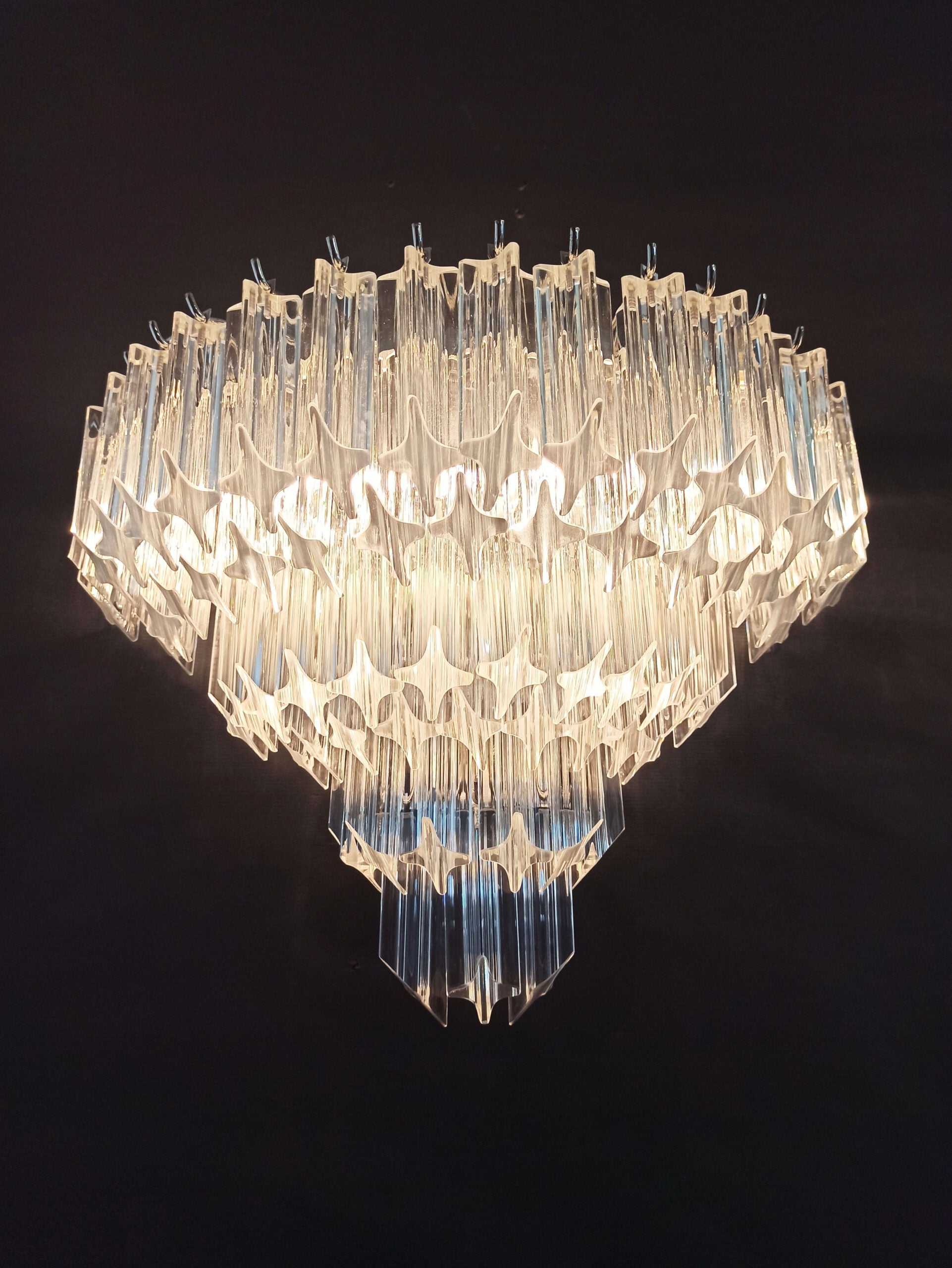 Murano Wall Lamp | 63 Clear Prism Glass | Set of 2