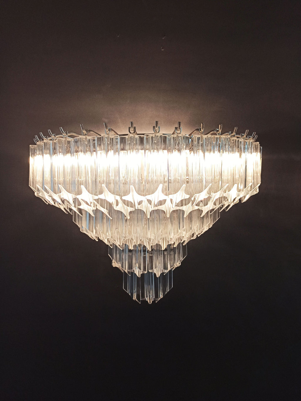 Murano Wall Lamp | 63 Clear Prism Glass | Set of 2