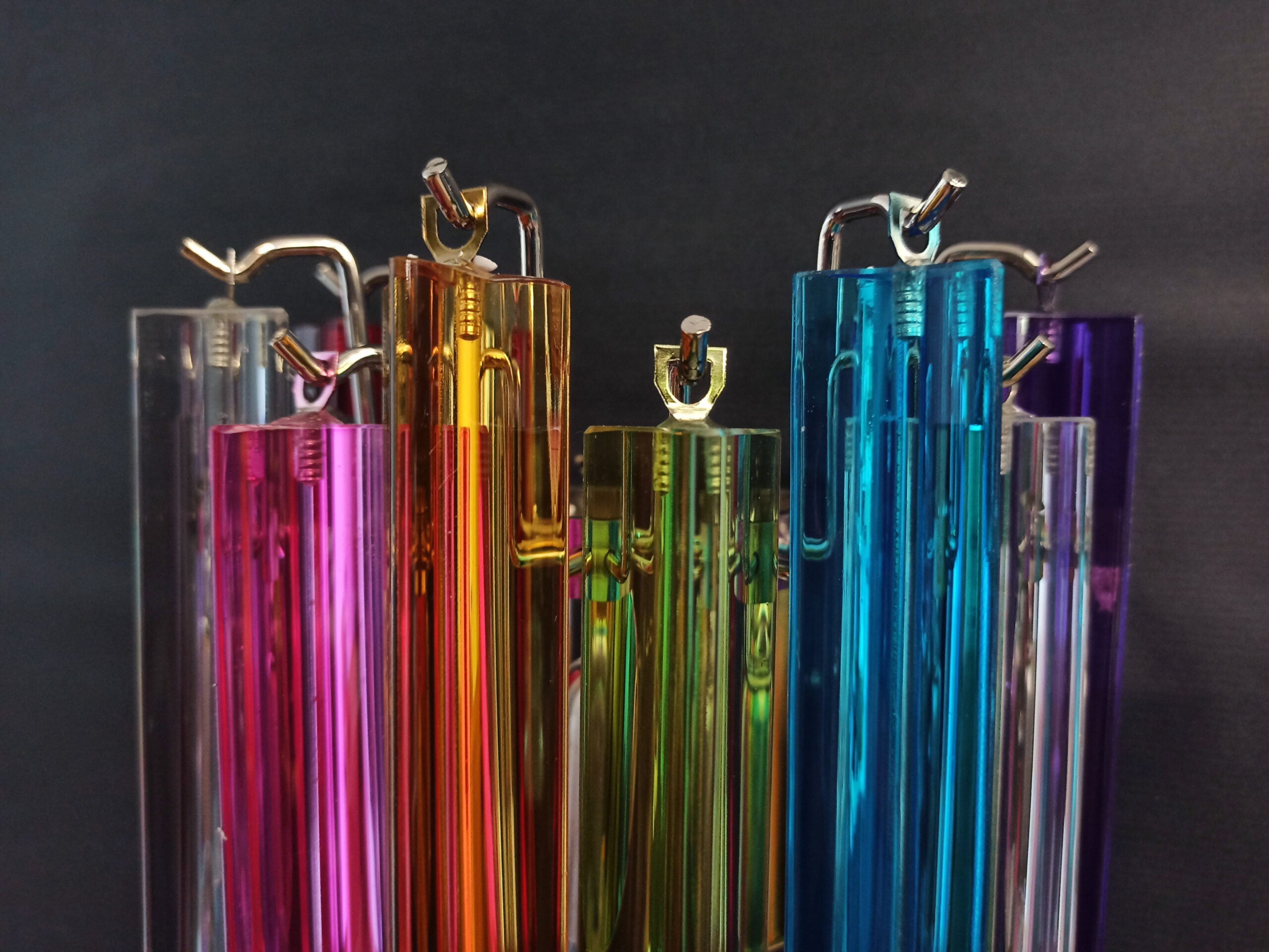 Murano Wall Lamp | 9 Multicolour Prism Glass | Set of 2