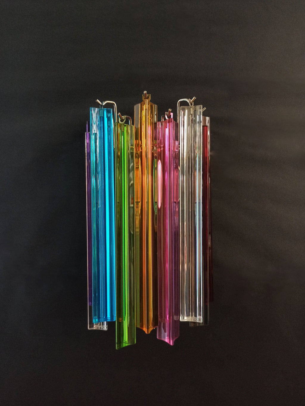 Murano Wall Lamp | 9 Multicolour Prism Glass | Set of 2