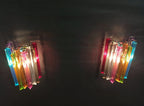 Murano Wall Lamp | 9 Multicolour Prism Glass | Set of 2