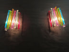 Murano Wall Lamp | 9 Multicolour Prism Glass | Set of 2