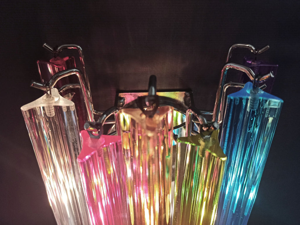 Murano Wall Lamp | 9 Multicolour Prism Glass | Set of 2