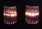 Murano Wall Lamp | 9 Pink Prism Glass | Set of 2