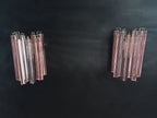 Murano Wall Lamp | 9 Pink Prism Glass | Set of 2