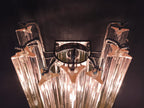 Murano Wall Lamp | 9 Pink Prism Glass | Set of 2