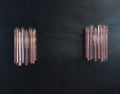 Murano Wall Lamp | 9 Pink Prism Glass | Set of 2