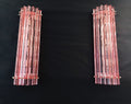 Murano Wall Lamp | 7 Pink Prism Glass | Set of 2