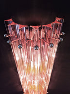 Murano Wall Lamp | 7 Pink Prism Glass | Set of 2