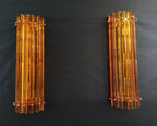 Murano Wall Lamp | 7 Yellow Prism Glass | Set of 2