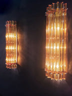 Murano Wall Lamp | 7 Yellow Prism Glass | Set of 2
