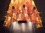 Murano Wall Lamp | 7 Yellow Prism Glass | Set of 2