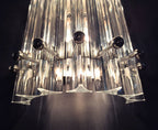 Murano Wall Lamp | 7 Clear Prism Glass | Set of 2