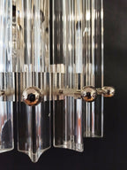 Murano Wall Lamp | 7 Clear Prism Glass | Set of 2