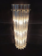 Murano Wall Lamp | 7 Iris Clear Prism Glass | Set of 2