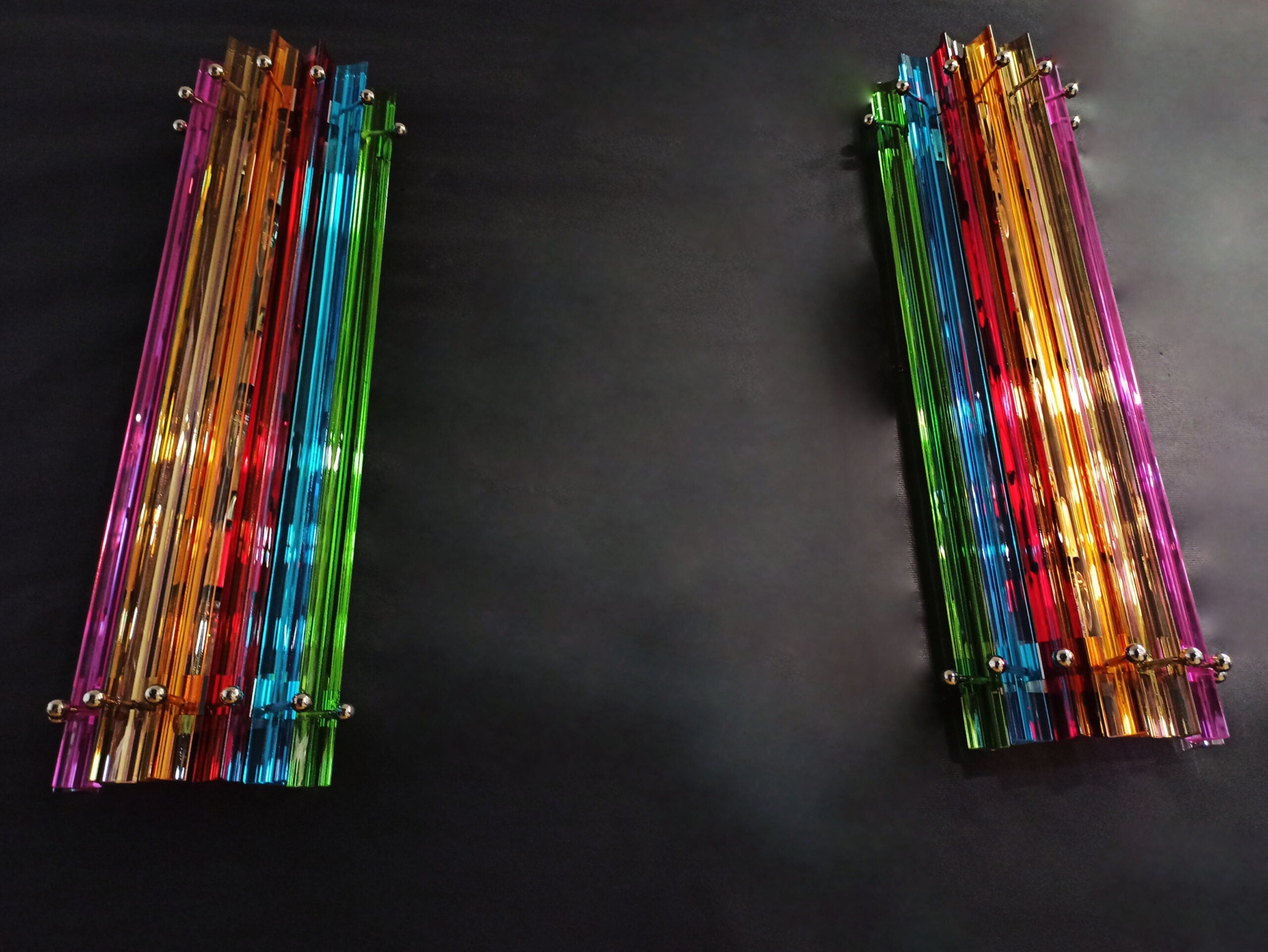 Murano Wall Lamp | 7 Multicolour Prism Glass | Set of 2