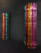 Murano Wall Lamp | 7 Multicolour Prism Glass | Set of 2