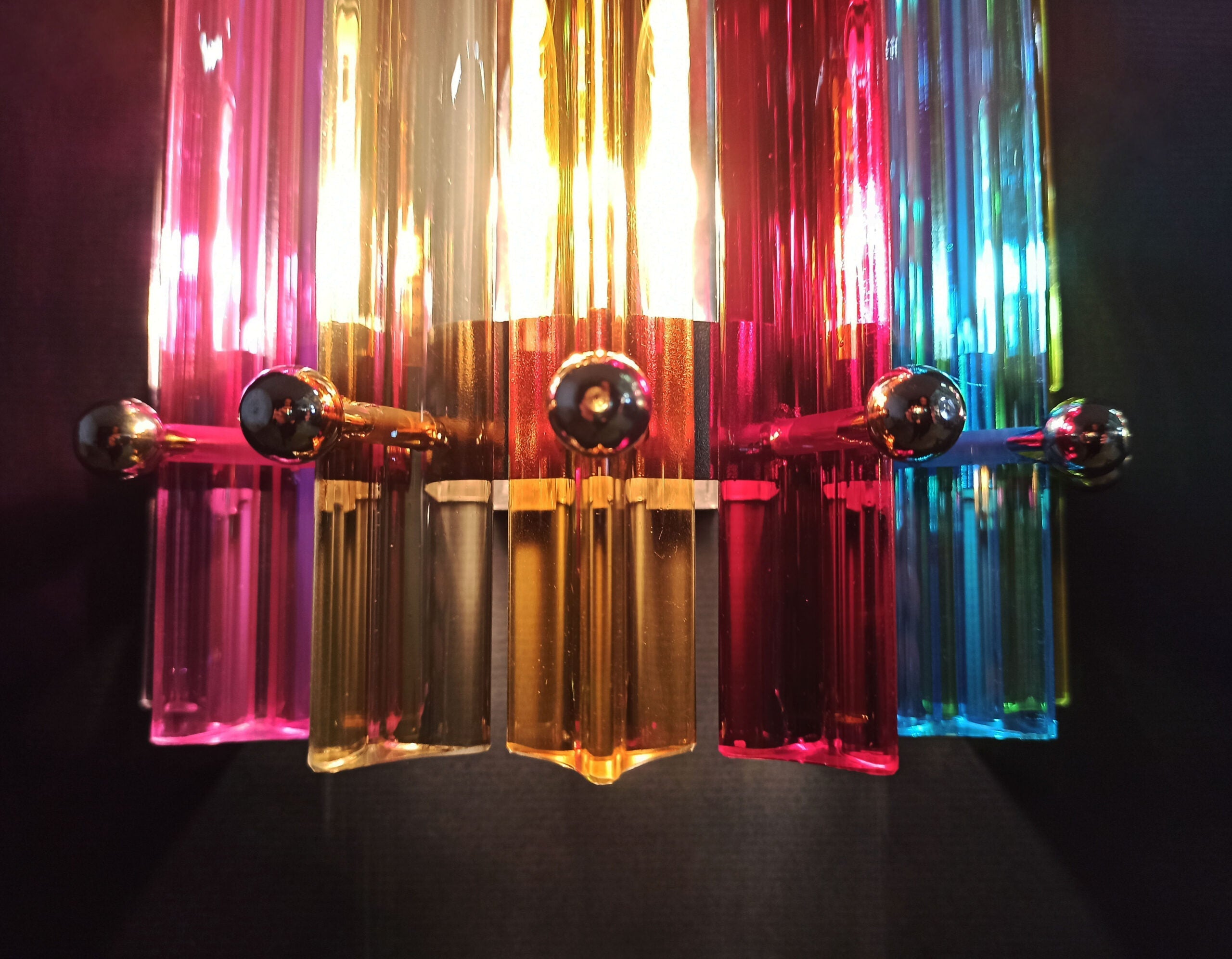 Murano Wall Lamp | 7 Multicolour Prism Glass | Set of 2