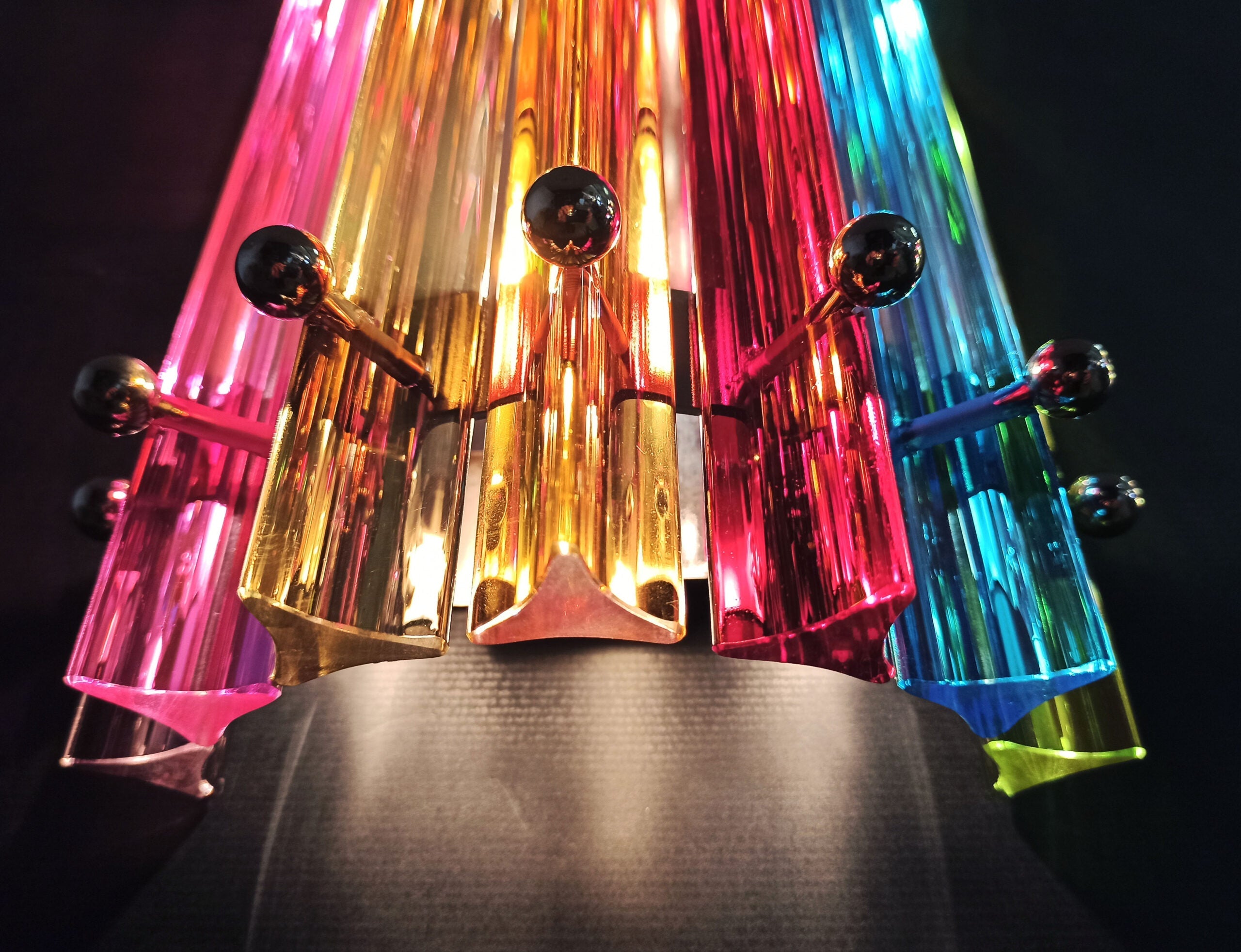 Murano Wall Lamp | 7 Multicolour Prism Glass | Set of 2