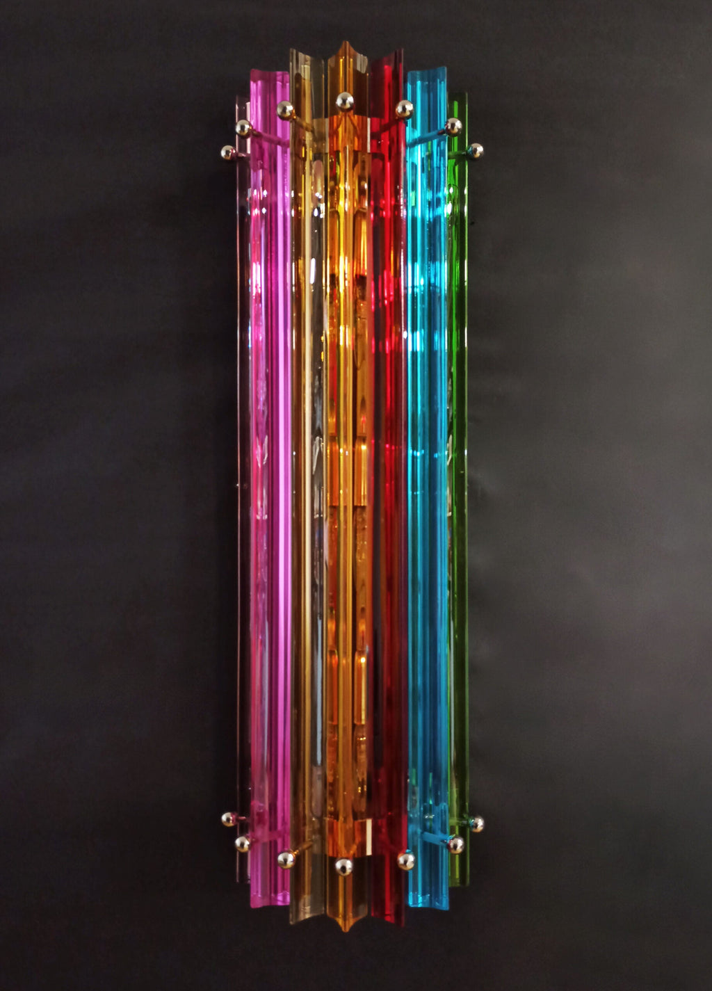 Murano Wall Lamp | 7 Multicolour Prism Glass | Set of 2
