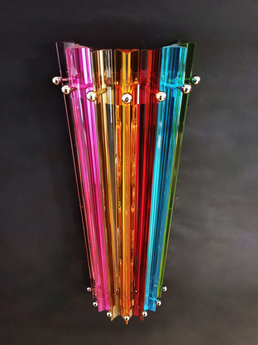 Murano Wall Lamp | 7 Multicolour Prism Glass | Set of 2