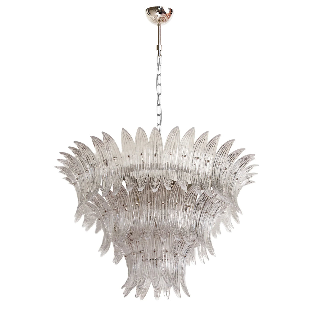Palm Leaves Murano Transparent Glass Chandelier product image