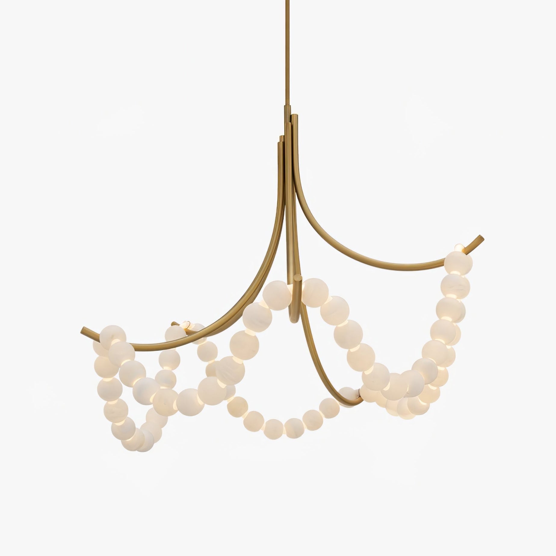 Parel Alabaster Chandelier by Bling Lighting Studio