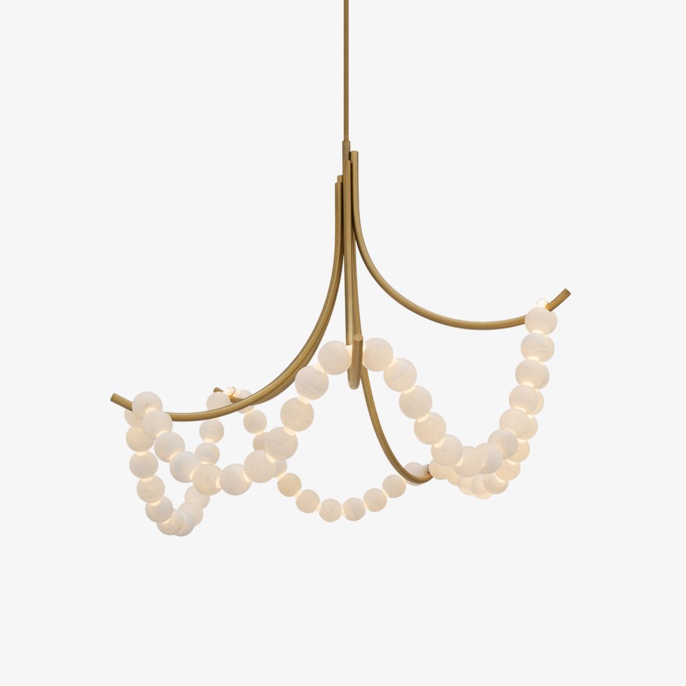 Natural Stone Illuminated Disc Chandelier product image