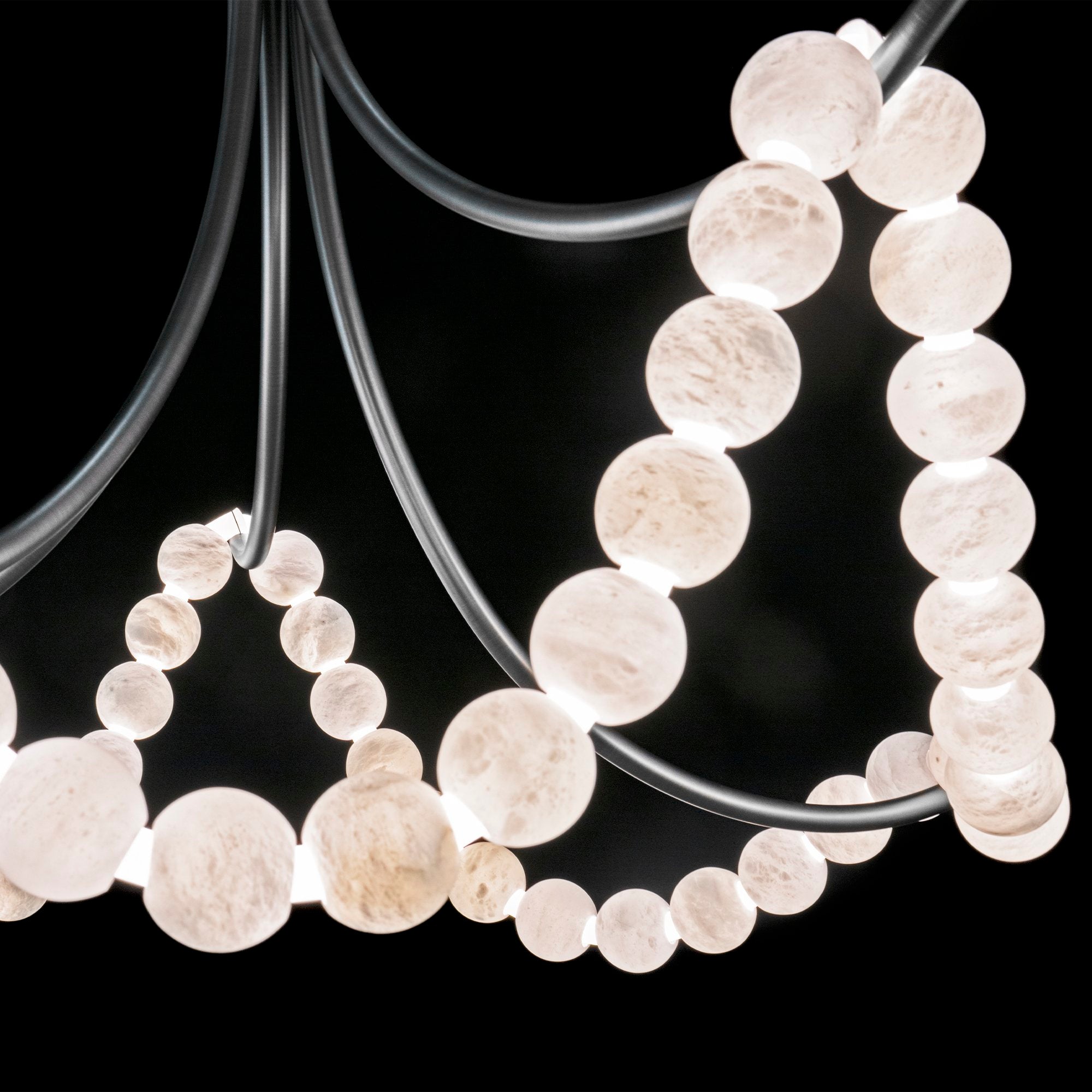 Parel Alabaster Chandelier by Bling Lighting Studio