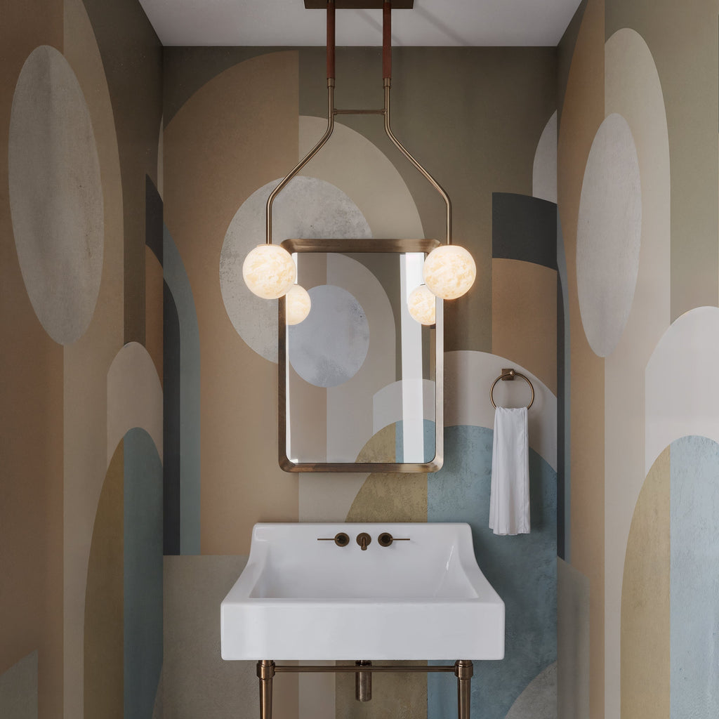 Peaks Alabaster Vanity Pendant by Bling Lighting Studio