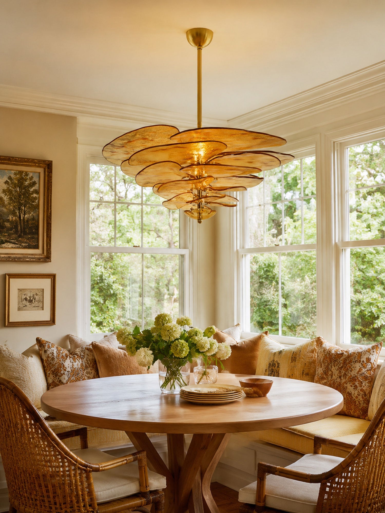 Petals Glass Chandelier Murano lighting by Bling Lighting Studio