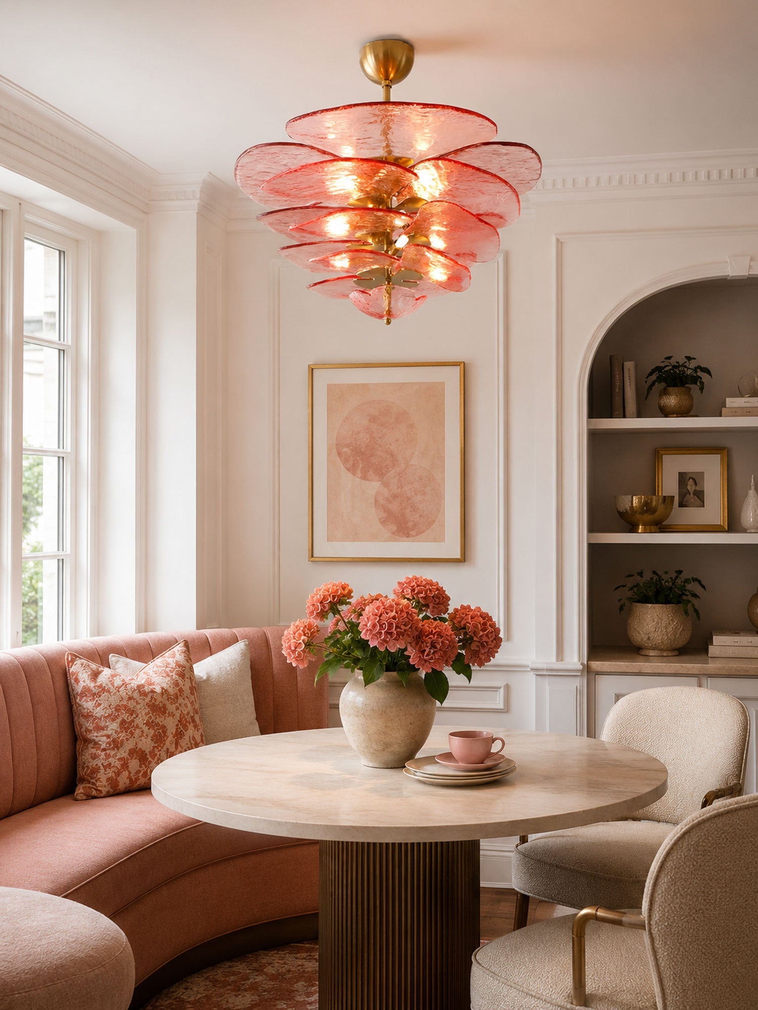 Petals Glass Chandelier Murano lighting by Bling Lighting Studio