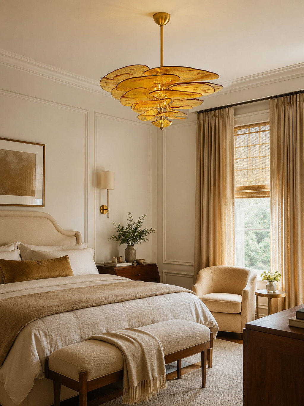 Petals Glass Chandelier Murano lighting by Bling Lighting Studio
