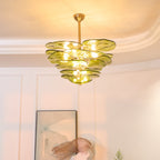 Petals Glass Chandelier Murano lighting by Bling Lighting Studio