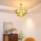 Petals Glass Chandelier Murano lighting by Bling Lighting Studio