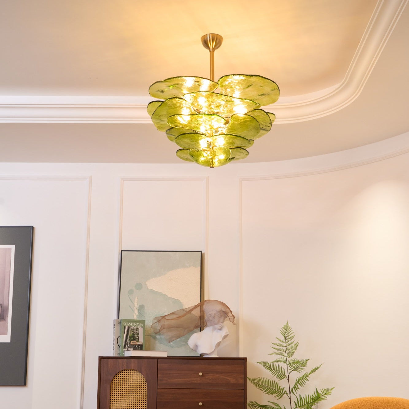 Petals Glass Chandelier Murano lighting by Bling Lighting Studio