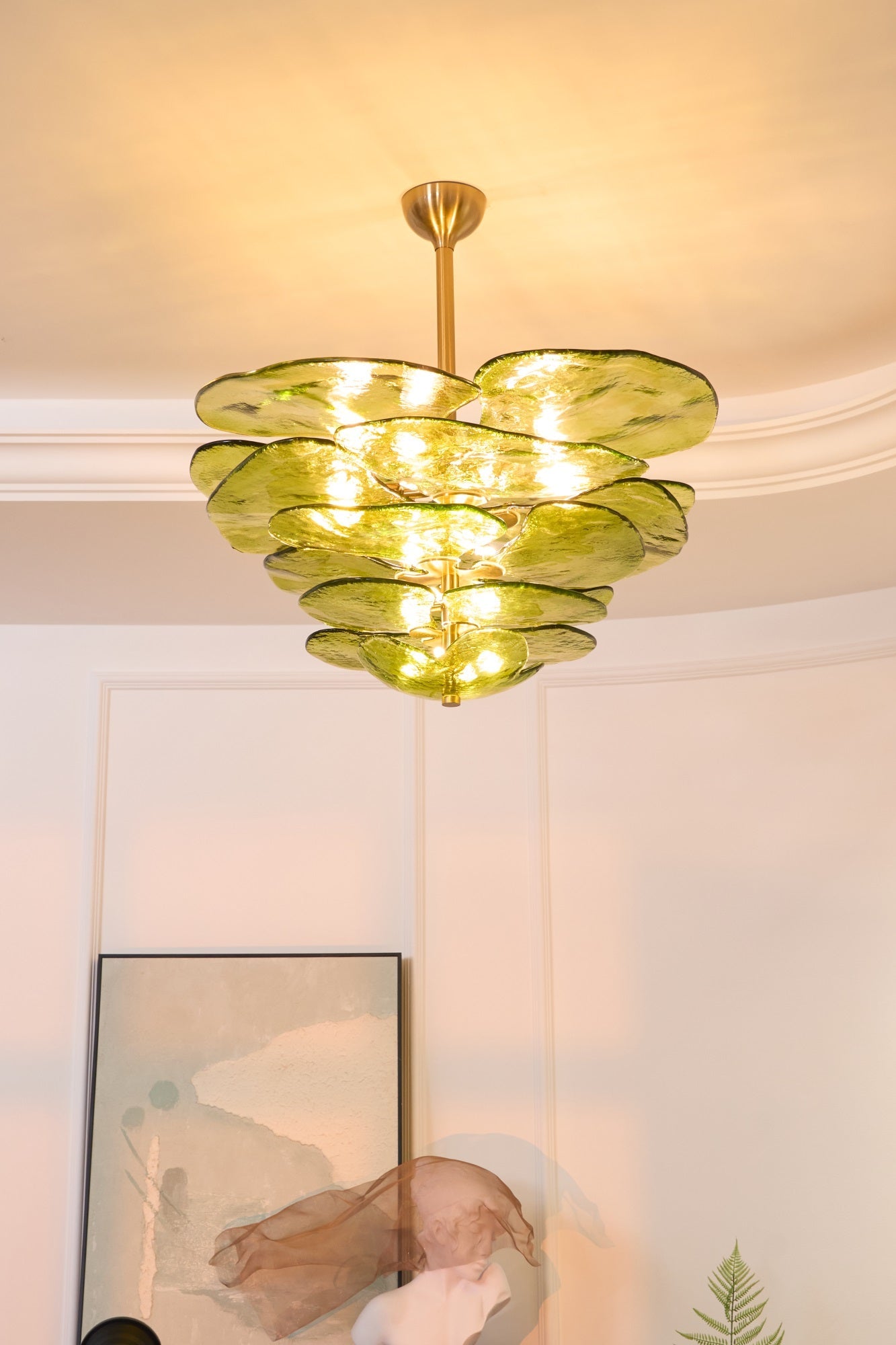 Petals Glass Chandelier Murano lighting by Bling Lighting Studio