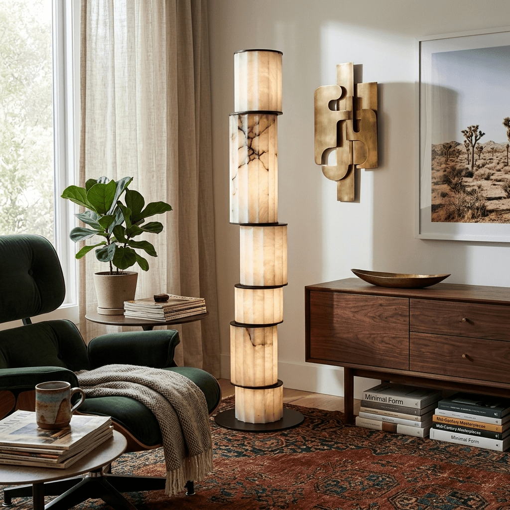 Pillar Alabaster Floor Lamp
