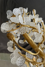 Elegant Brass Branch Chandelier Crystal Leaves Pendant Light For Living/ Bedroom Decor by Bling Lighting Studio