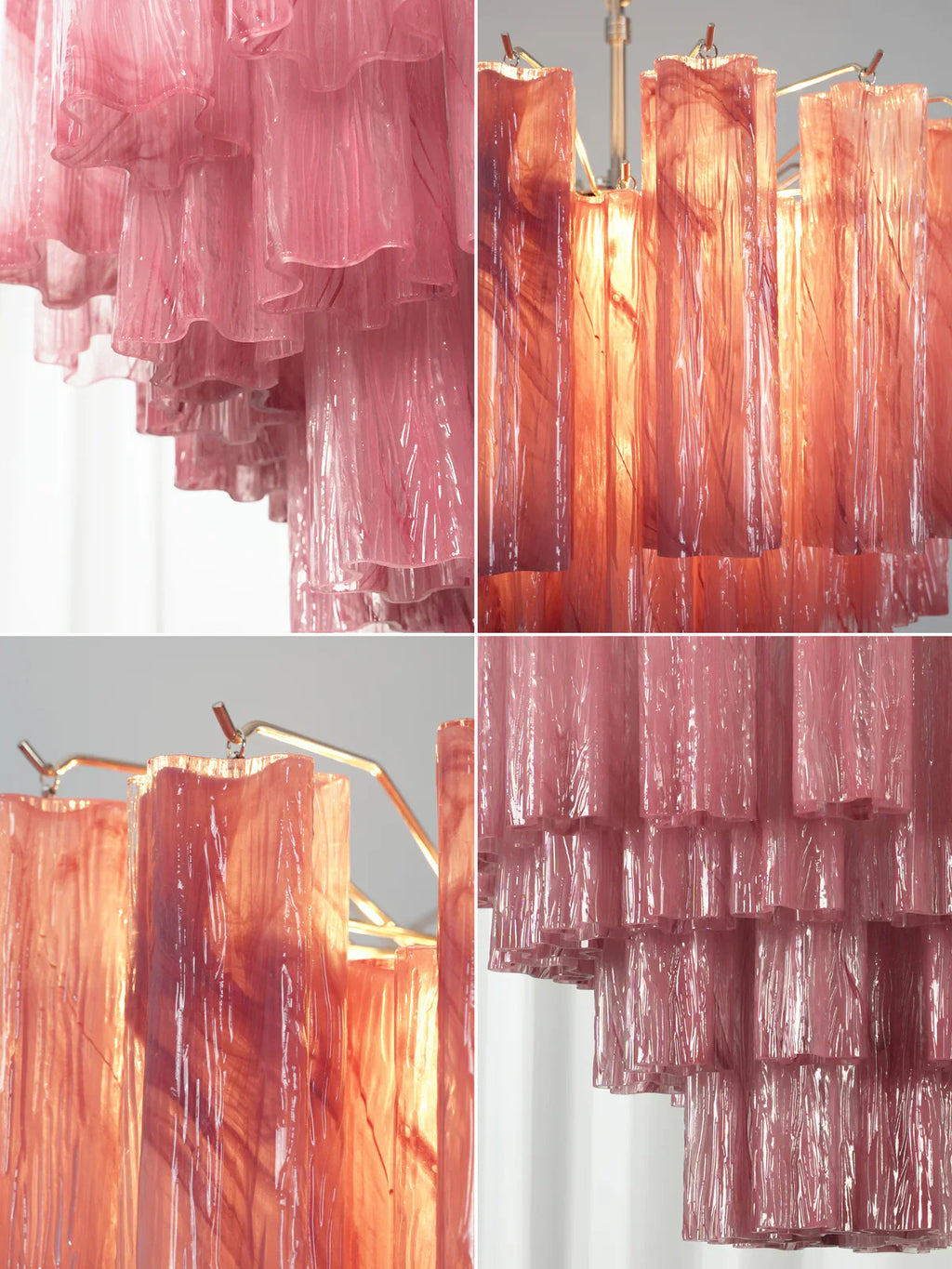 Star Shaped Tube Red Clouds Glass Chandelier product image