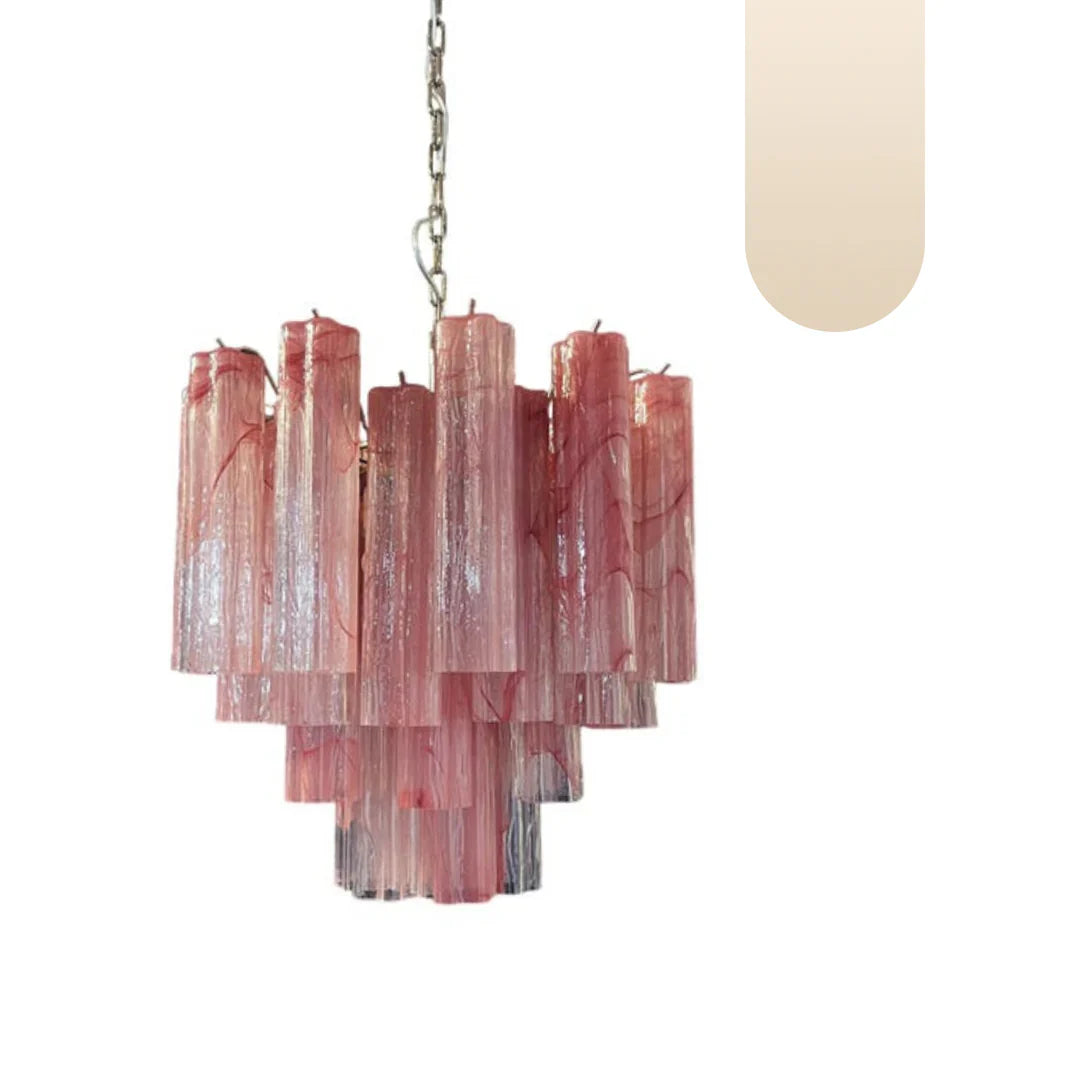 Star Shaped Tube Red Clouds Glass Chandelier product image