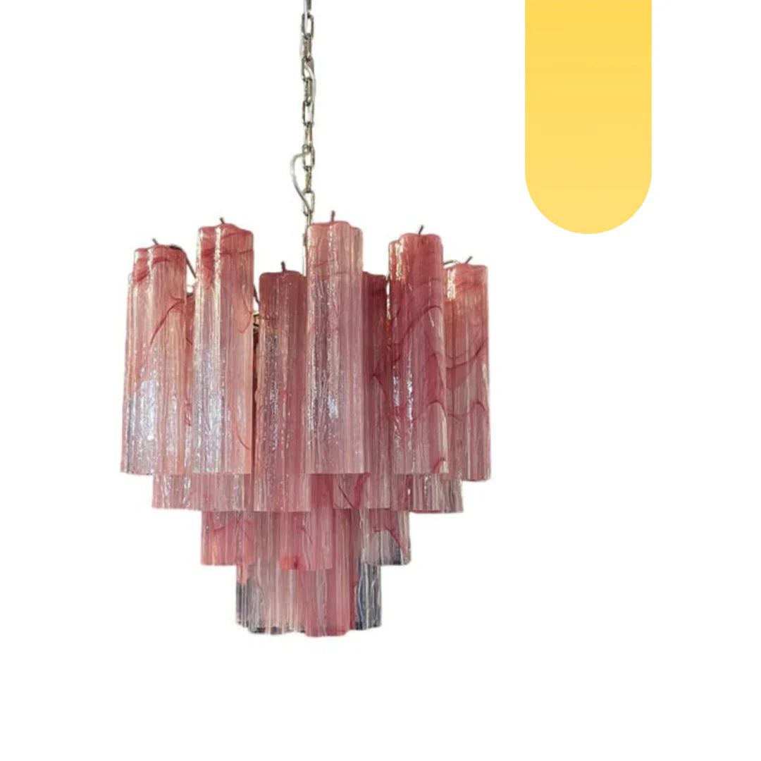 Star Shaped Tube Red Clouds Glass Chandelier product image