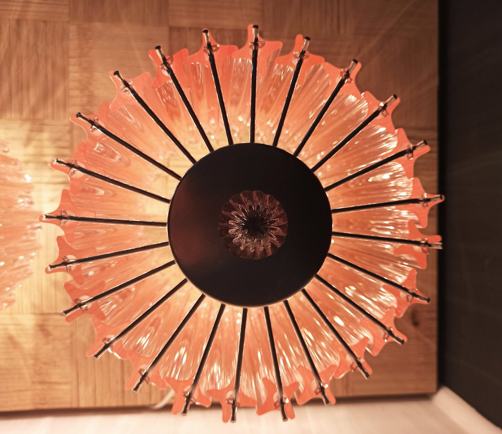 Murano Table Lamp | 24 Pink Prism Glass | Set of 2