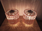 Murano Table Lamp | 24 Pink Prism Glass | Set of 2