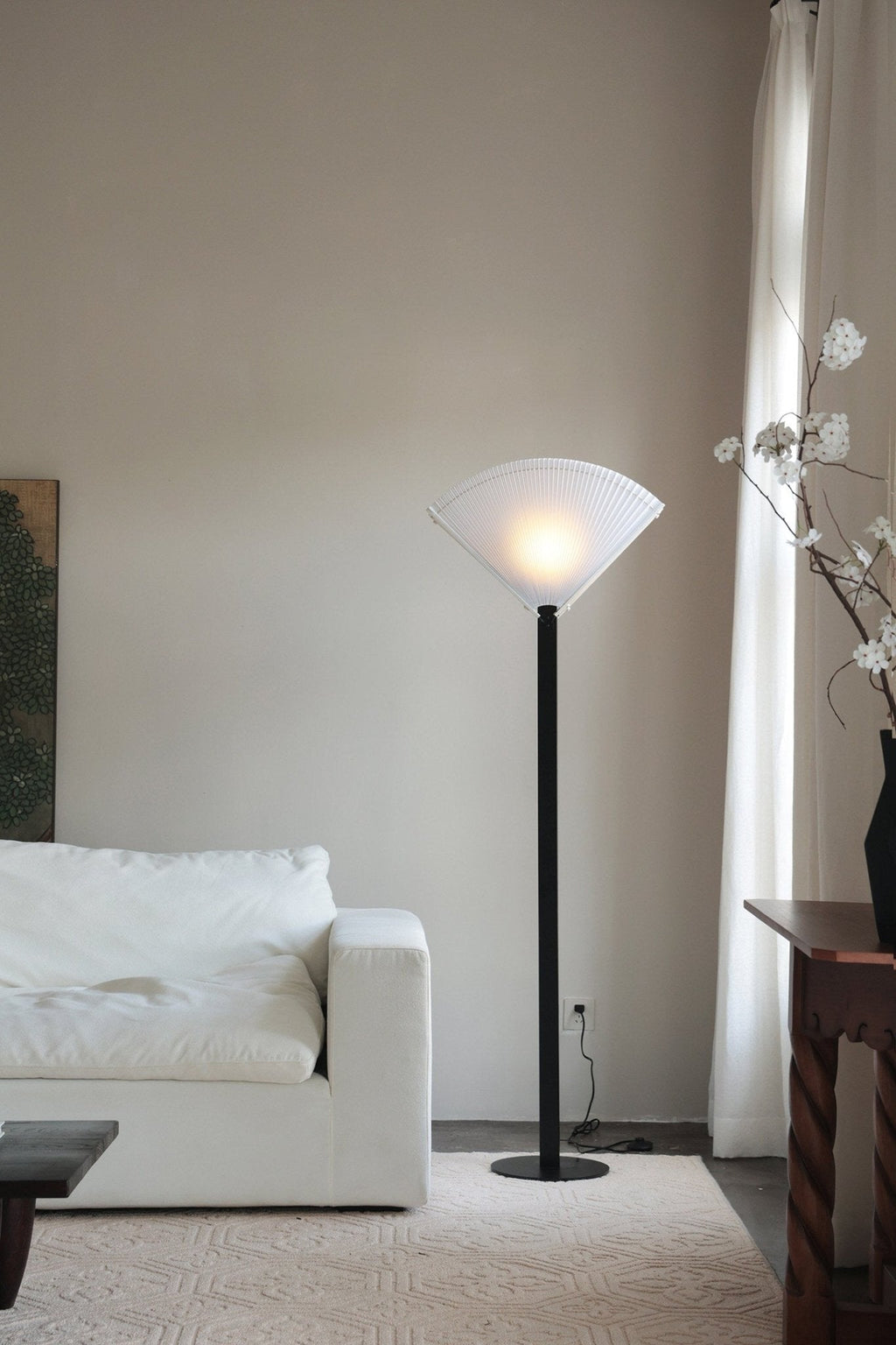 Pleated Fan Floor Lamp